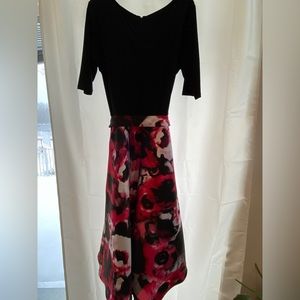 Olivia Mathews Maxi dress. XL Shorter in front, longer in back. Fuchsia/black